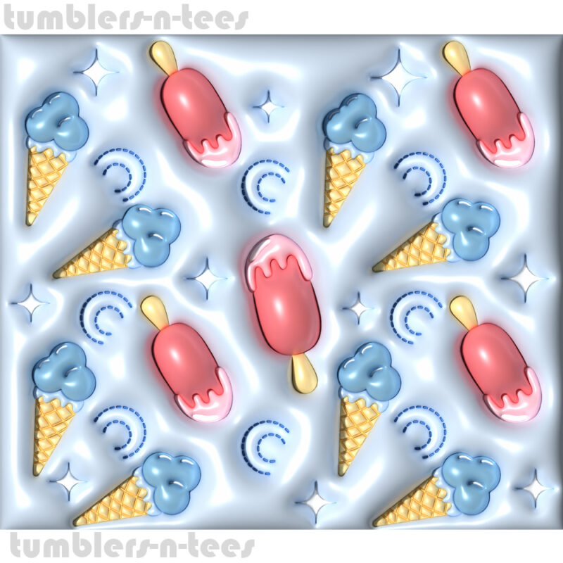 3D Bubble Effect Popsicle Blue - Image 4
