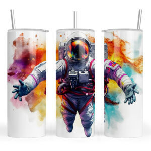 Watercolour Colourful Astronaut
