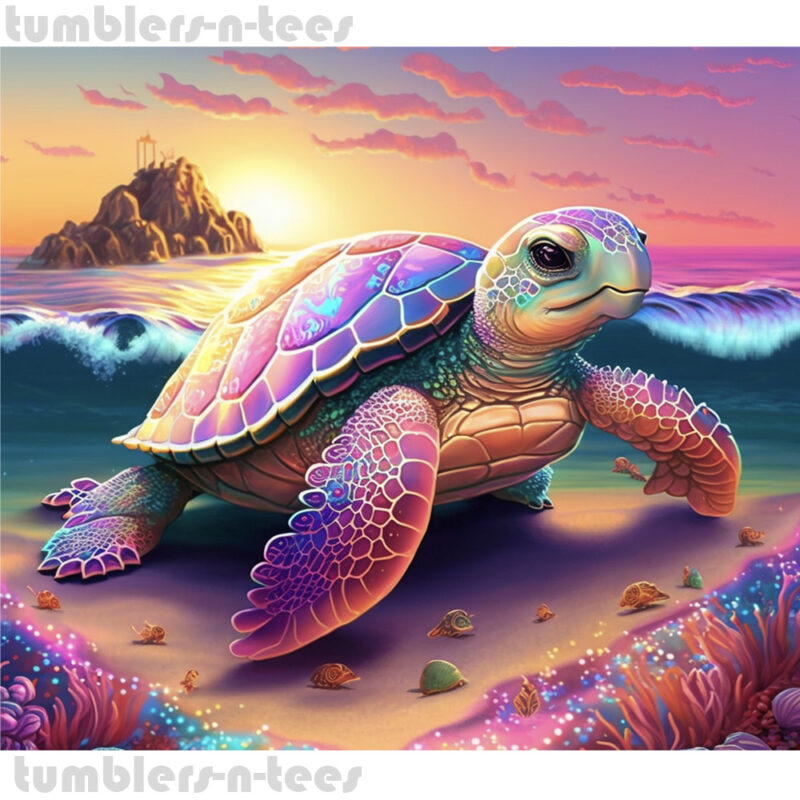 Colourful Turtle as the Sunsets - Image 4