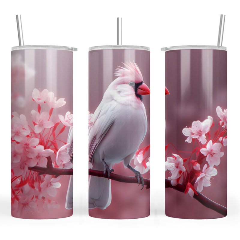 Cardinal Bird Cherry Blossom