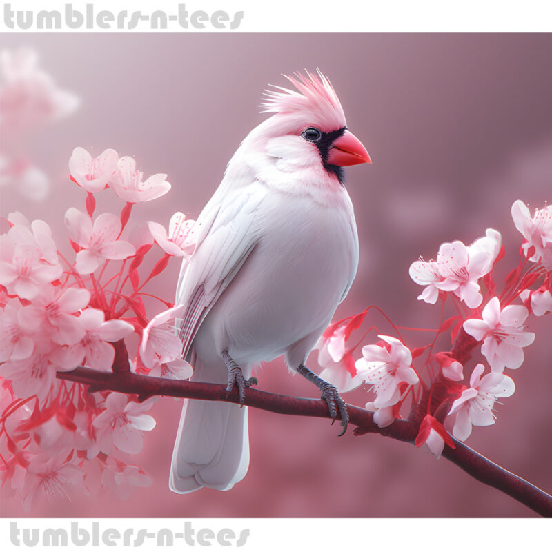 Cardinal Bird Cherry Blossom - Image 4