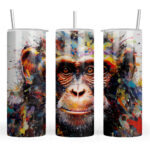 Watercolour Spatter Monkey