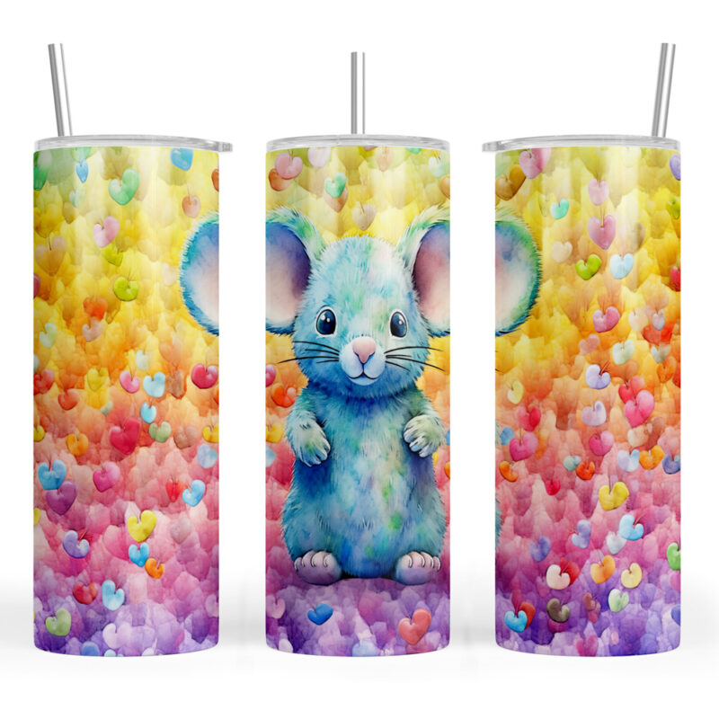 Colourful Mouse with Hearts