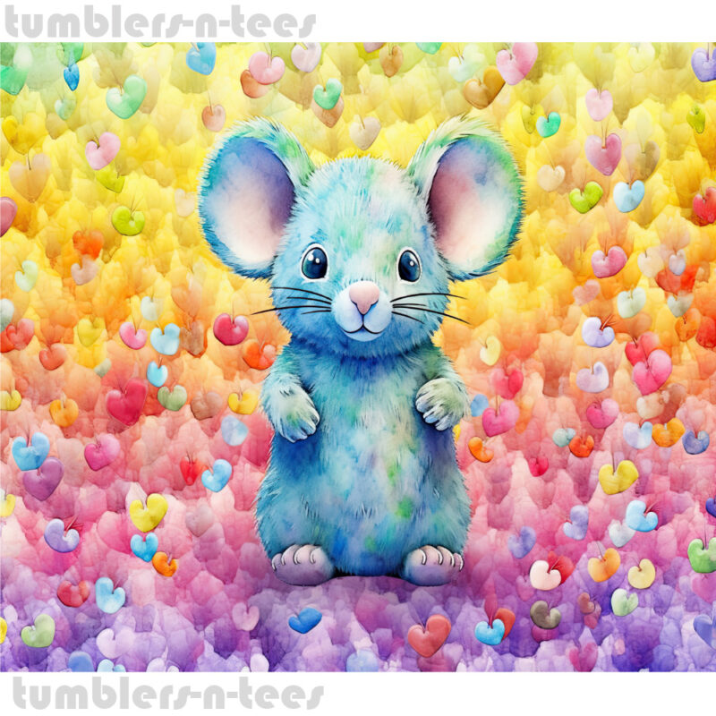 Colourful Mouse with Hearts - Image 4