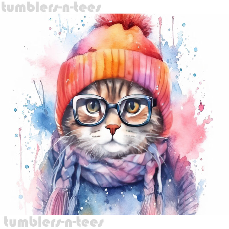 Cat with a Hat and Glasses - Image 4