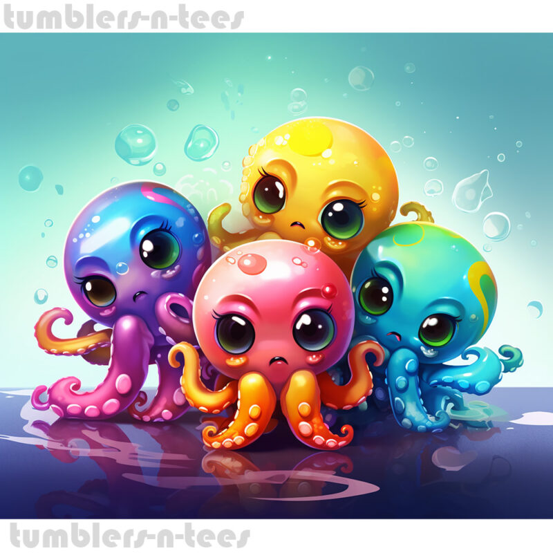 Colourful Octopuses or Octopi - Image 4