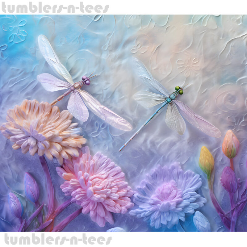 Dragonflies and Flowers - Image 4