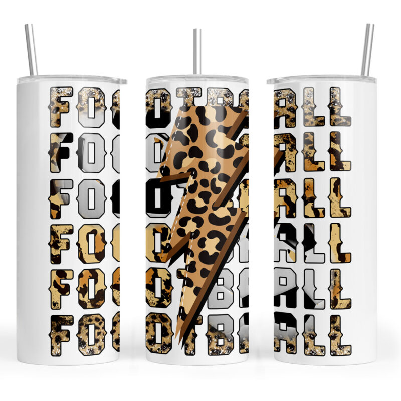 Football Slogan with a Lightning Bolt