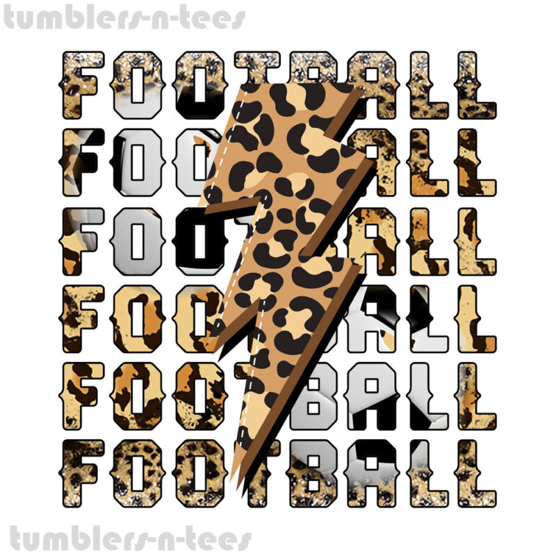 Football Slogan with a Lightning Bolt - Image 4