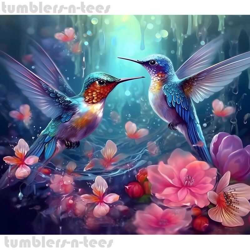 Colourful Pair of Humming Birds - Image 4