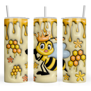 3d Bubble Bee and Honey
