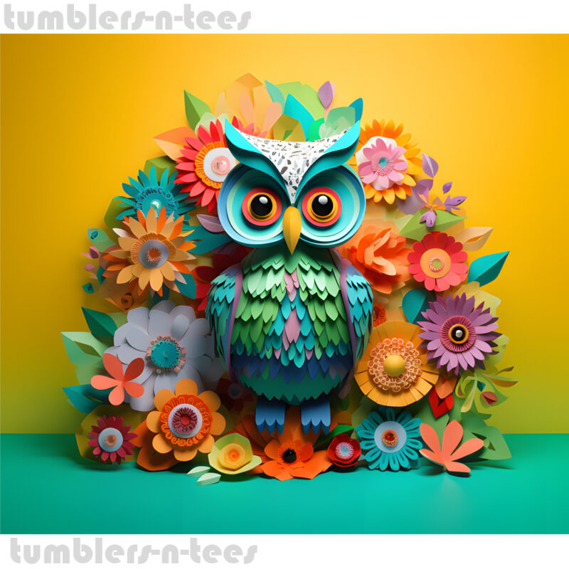Colourful Quill Feathered Owl - Image 4