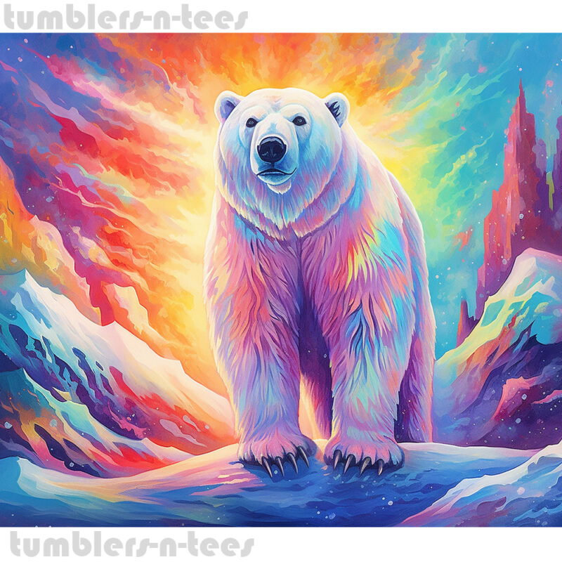 Polar Bear Northan Lights - Image 4