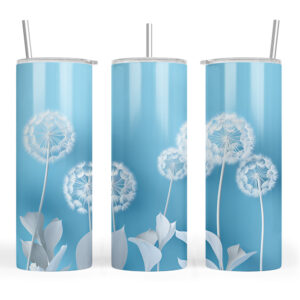 3D White Dandelions