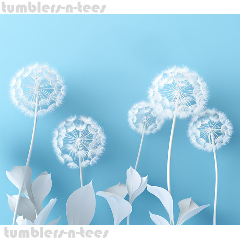 3D White Dandelions - Image 4
