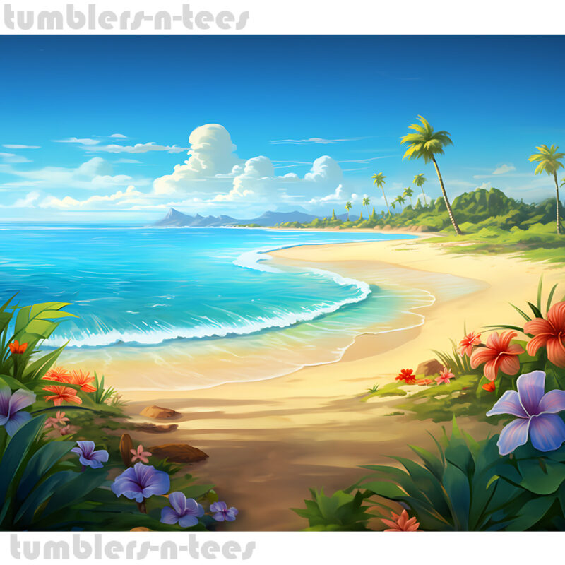 Tropical Beach with Waves - Image 3