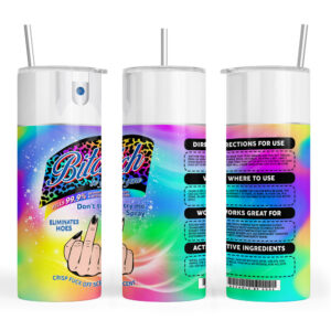 Biatch be Gone Middle finger Rainbow Swirls