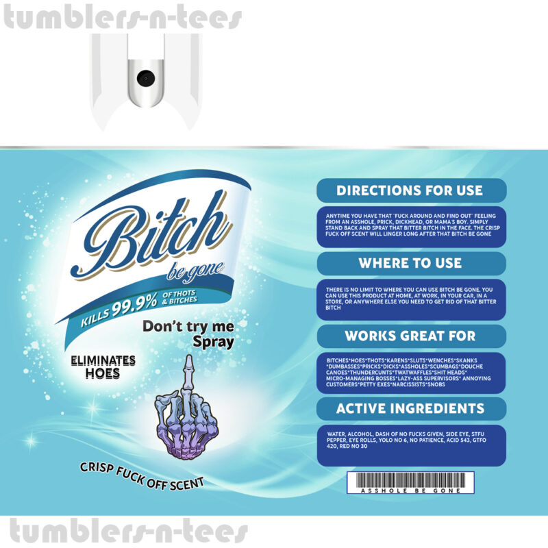 Biatch be Gone Skeleton Finger Light Blue - Image 3